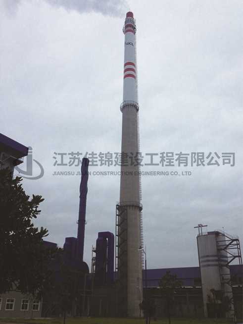 浙江兰溪协鑫环保热电有限公司120米烟囱防腐工程